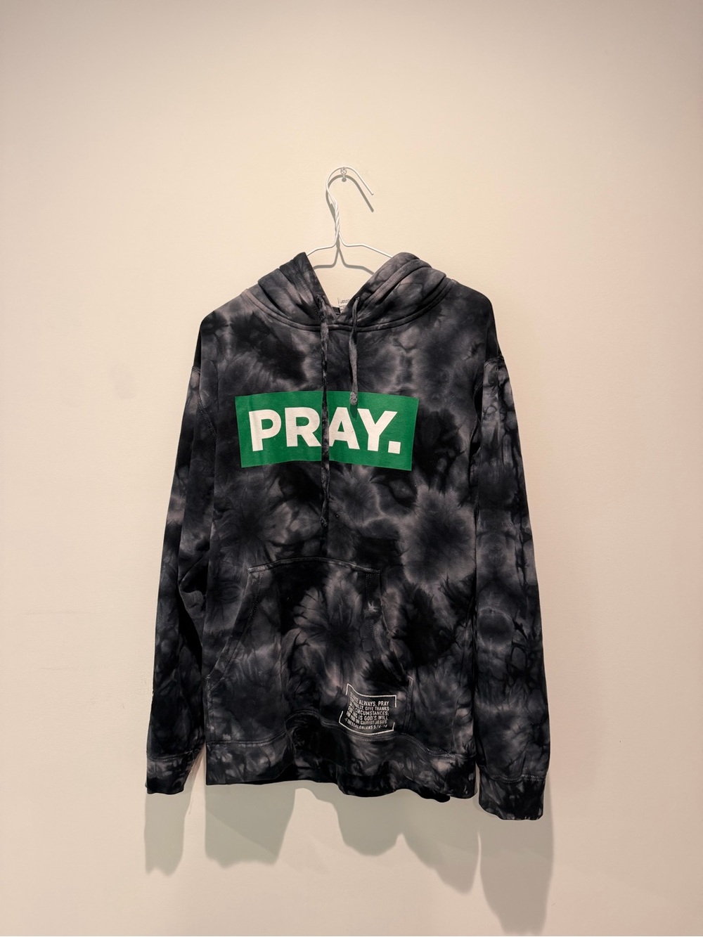 CrossFit Mayhem PRAY. Tie-Dye Unisex Pullover Hoodie in Black and Green